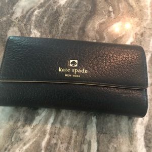 Kate Spade black leather wallet